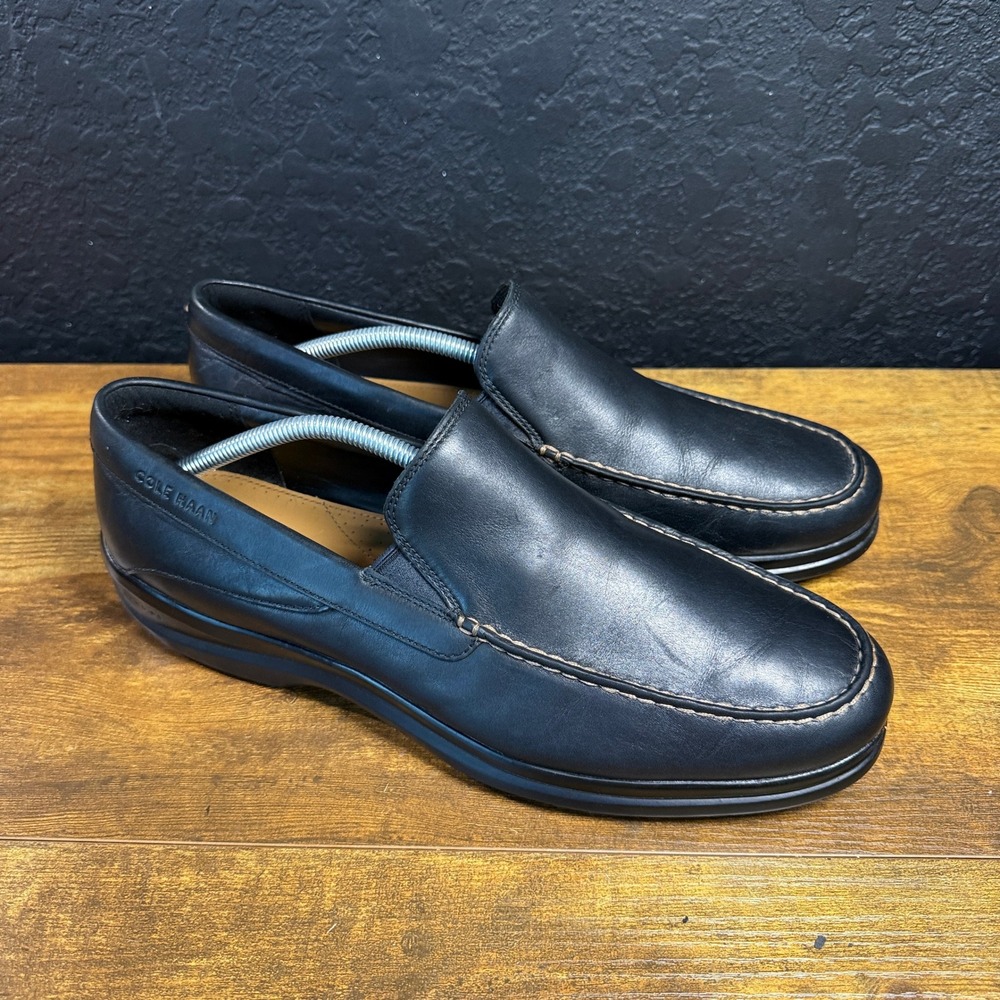 Cole Haan Grand.OS C25938 Black Leather Slip On Loafers Mens 12M